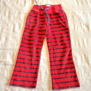 Mini Boden boys size 5 years red and gray velour pull on pants with pockets VGUC
